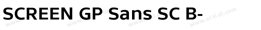 SCREEN GP Sans SC B字体转换